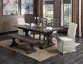 Paladin Charcoal 8 Piece Dining Set with Bench