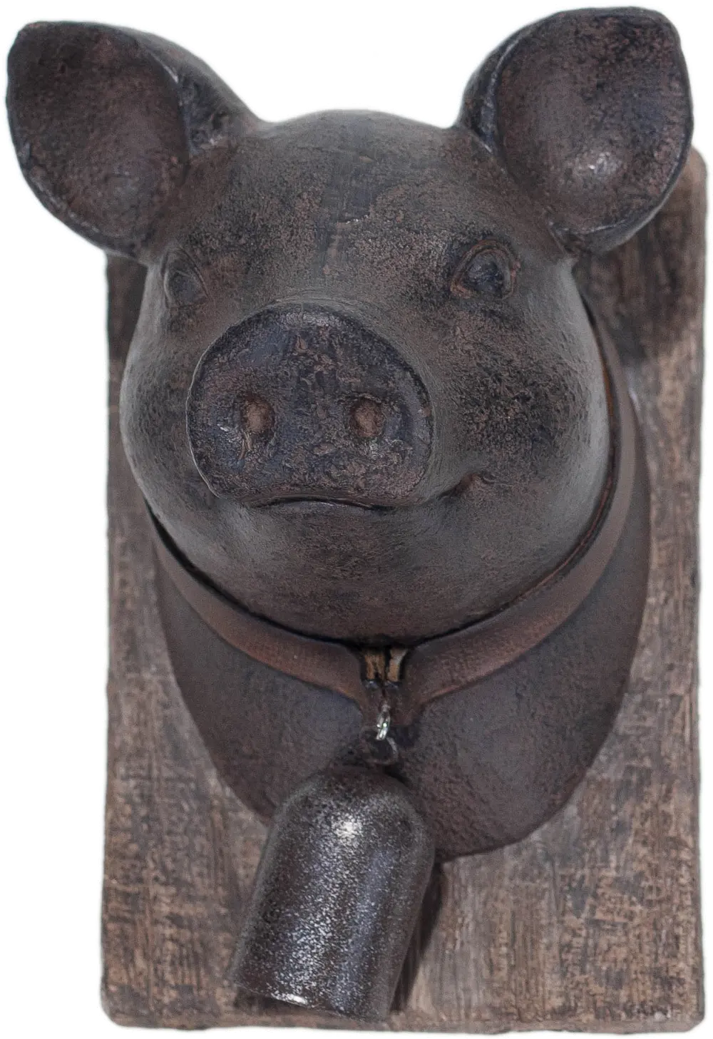 Resin Pig Wall Plaque with Bell-1