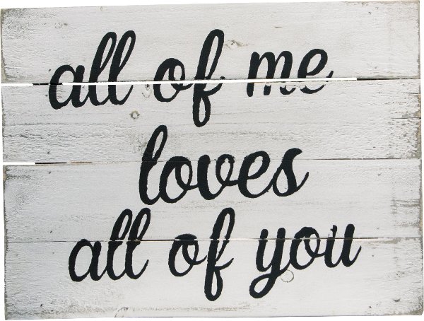 Wall Decor Art Vip International Furniture Distressed Gray Metal Bottle Cap Kitchen Rules Sign2499 All Of Me Loves You White Wooden Sign