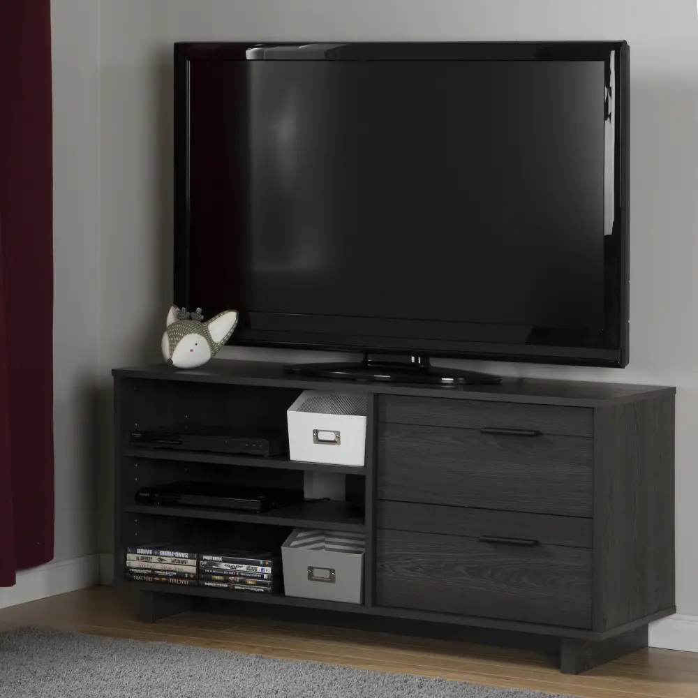 10374 Modern Gray Oak TV Stand for TVs up to 55 Inch - Fynn-1