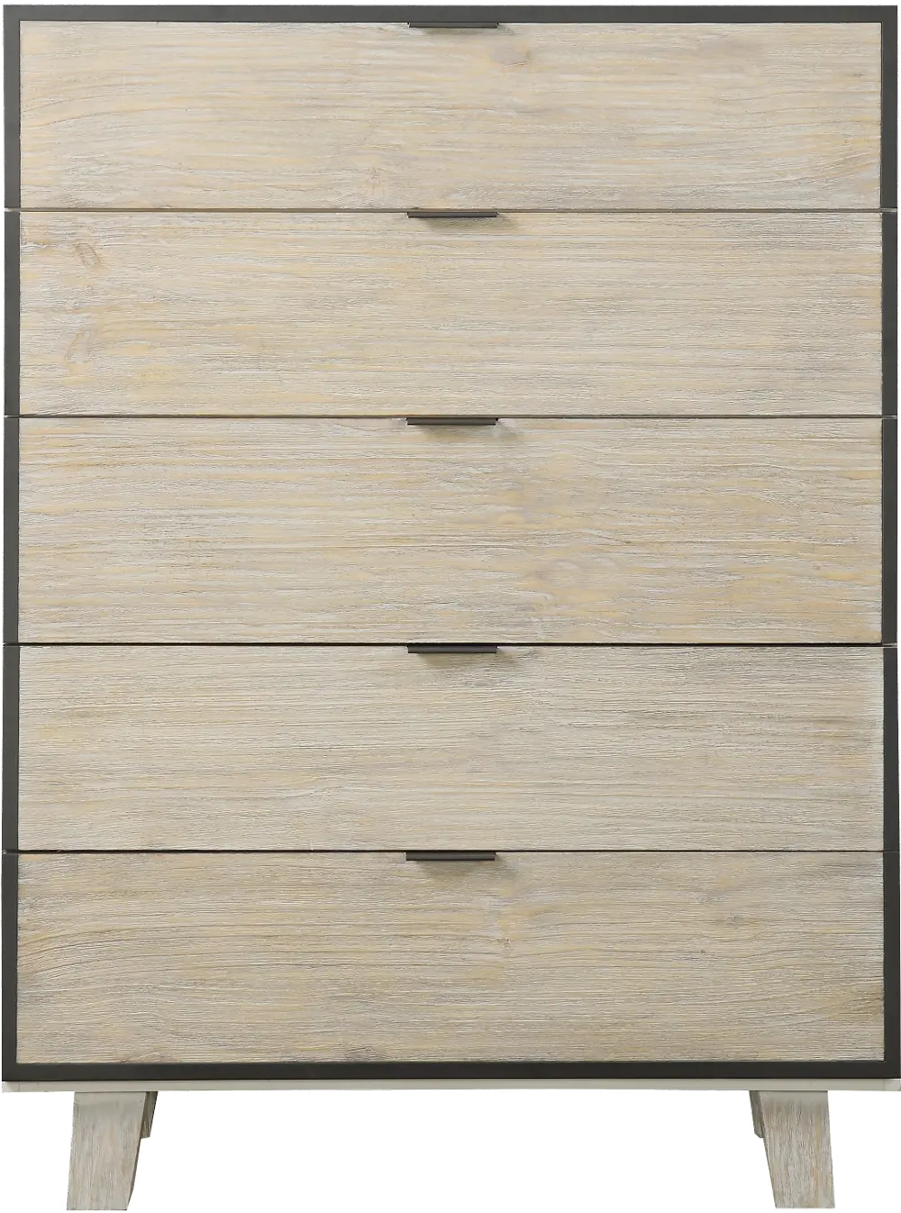 Contemporary Pearl White Chest of Drawers - Synchrony-1