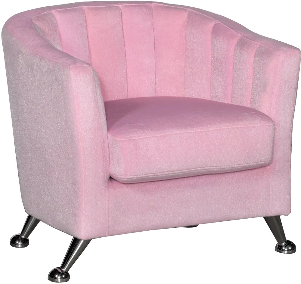 Plush Pink Contemporary Accent Chair - Teen-1