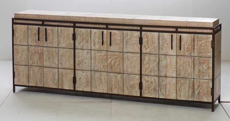 Wood And Metal 6 Door Sideboard Rc Willey Furniture