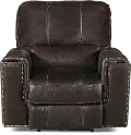 Slinger Clydesdale Dark Brown Leather-Match Power Recliner