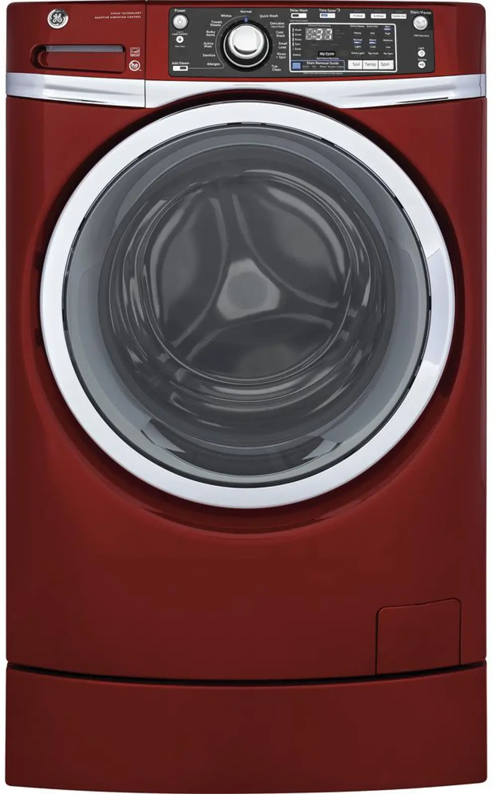 GFW490RPKRR GE Red 4.9 cu. ft. RightHeight Front Load Washer-1