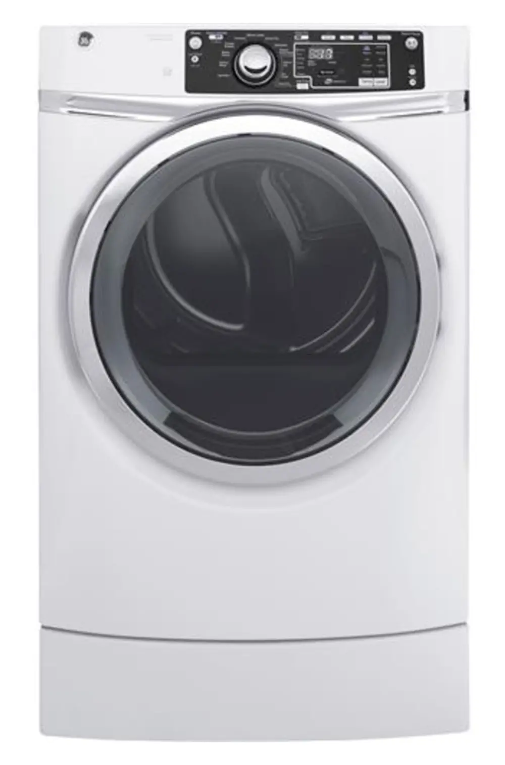 GFD49ERSKWW GE RightHeight Electric Dryer with Steam -  8.3 cu. ft. White-1