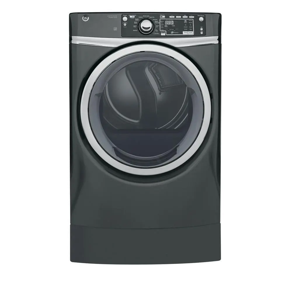 GFD49ERPKDG GE 8.3 cu. ft. Capacity Front Load Electric Dryer with Steam - Gray-1