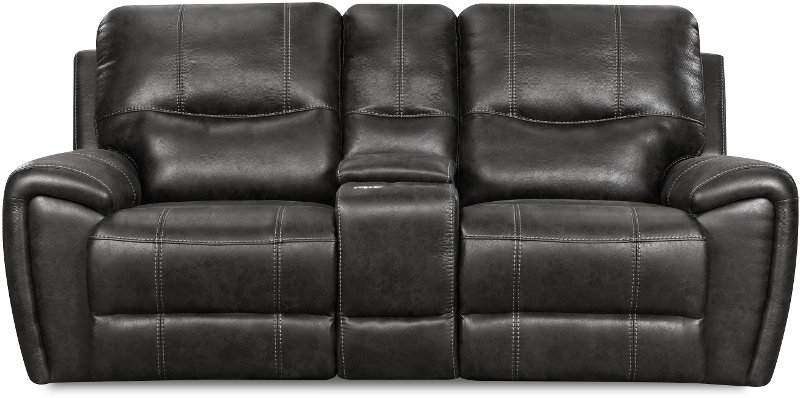 Eclipse Black Manual Reclining Loveseat - Desert