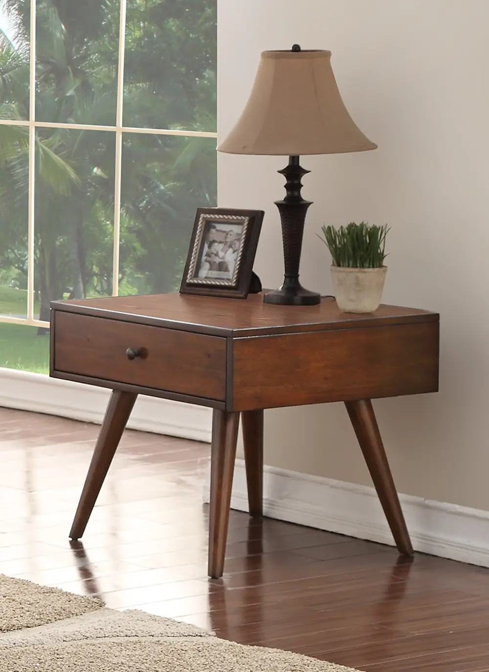 Brown Wood End Table - Holloway-1