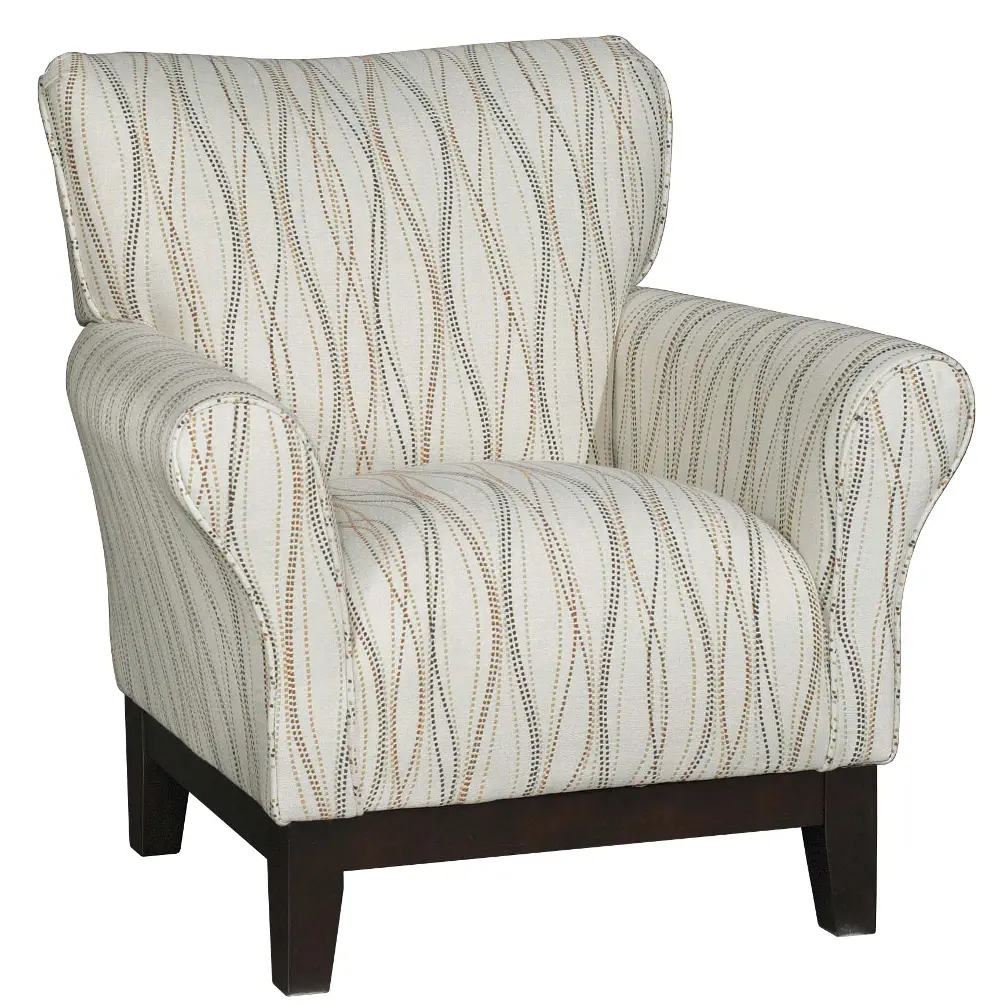 Saffron Ivory & Rust Accent Chair - Aiden-1