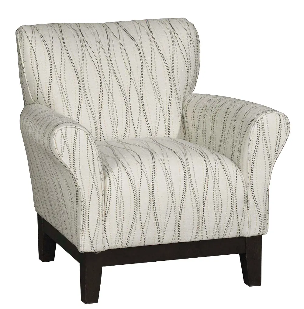 Ivory & Gray Accent Chair - Aiden-1