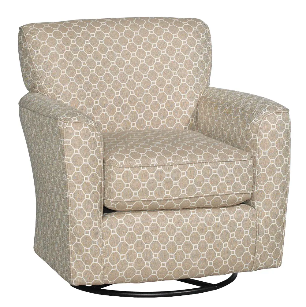 Parchment Tan Contemporary Swivel Glider - Kaylee-1