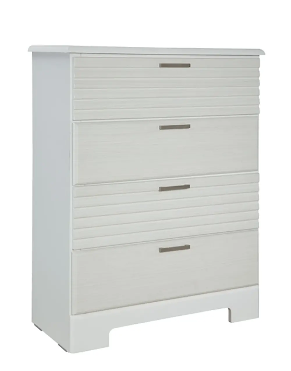 White Contemporary Chest of Drawers - Action-1