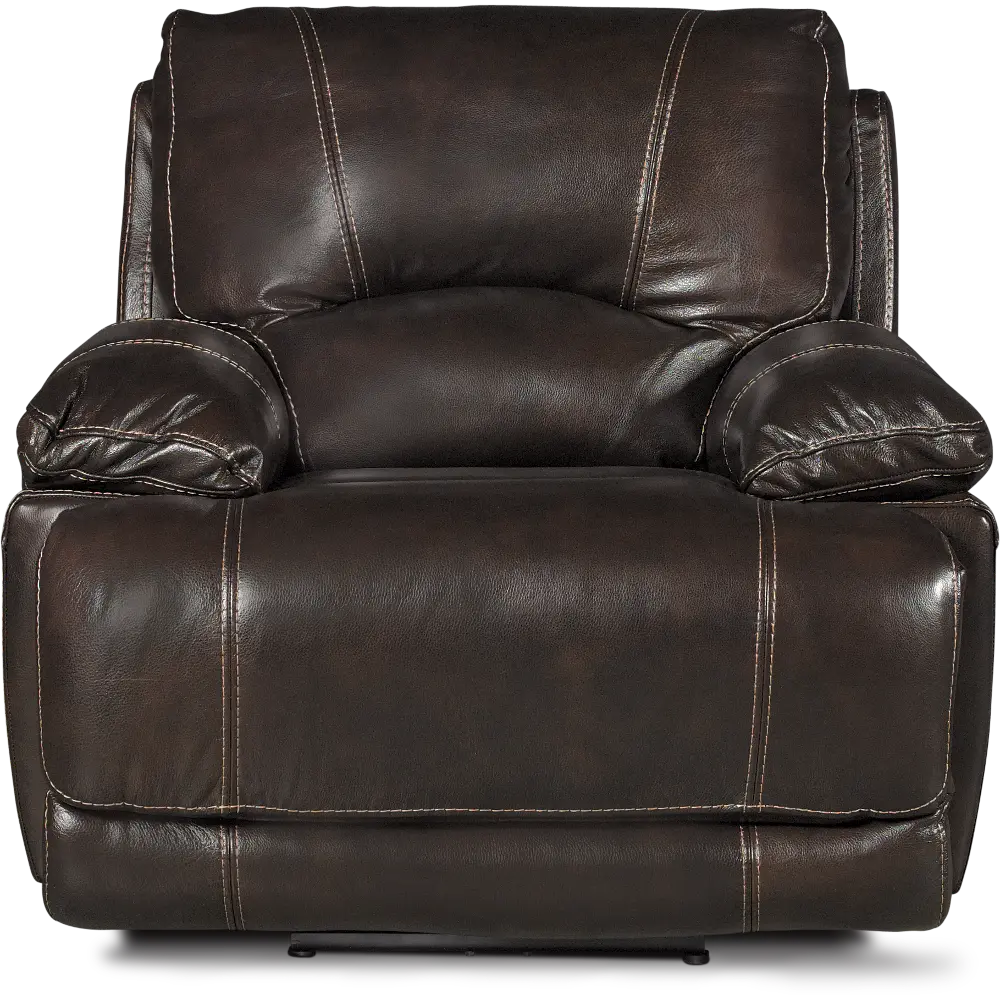 Brant Brown Leather-Match Power Recliner-1