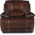 Brant Burgundy Leather-Match Power Recliner