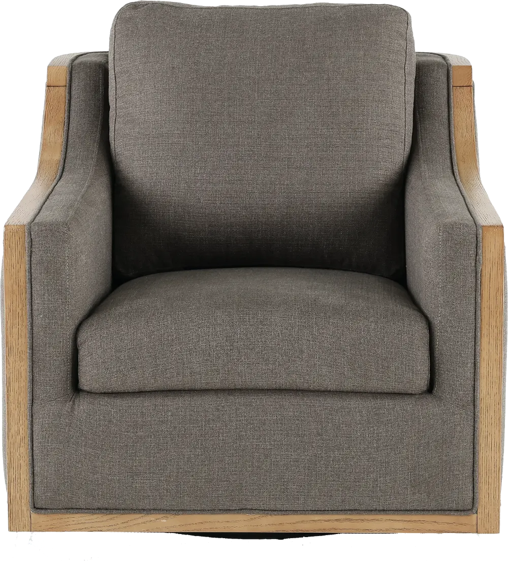 Bayly Charcoal Gray Swivel Barrel Accent Chair-1