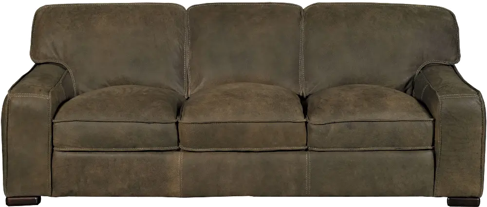 Casual Classic Brown Leather Sofa - Modena-1