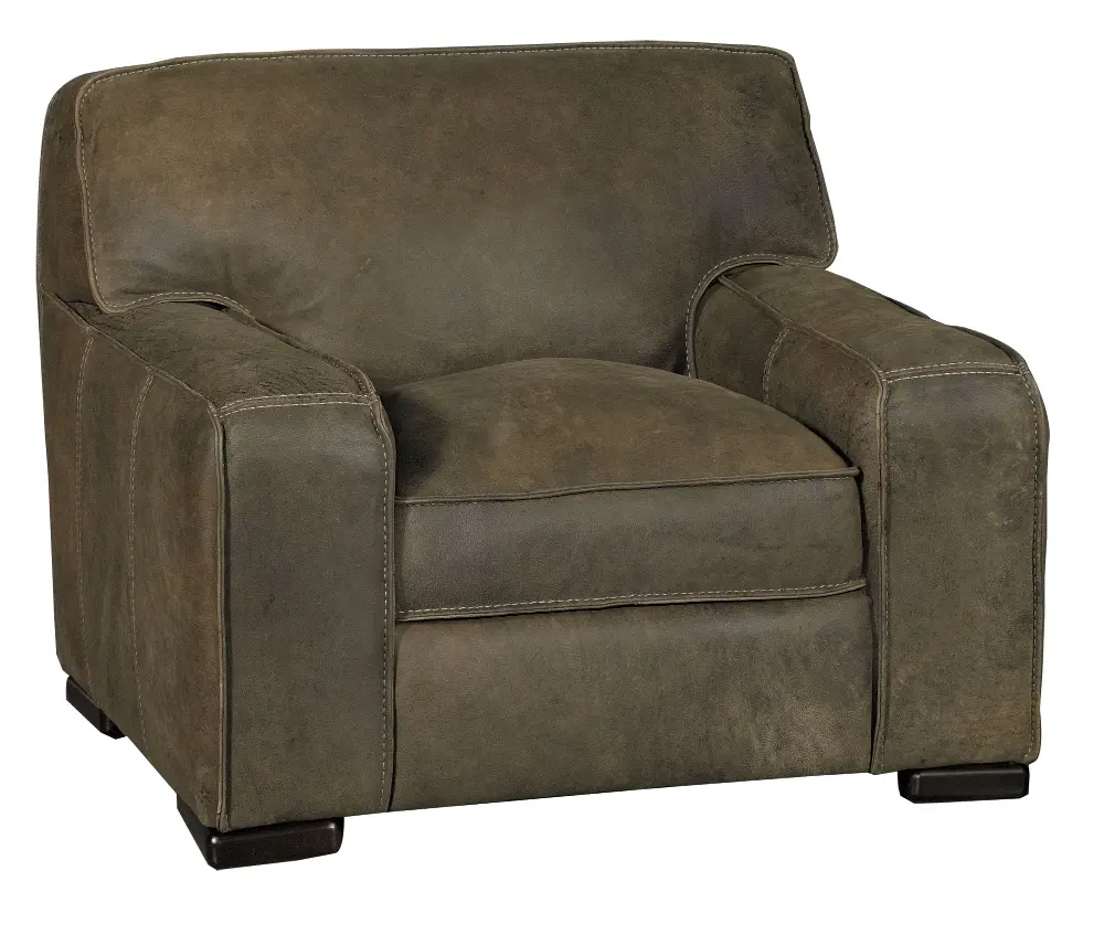 Casual Classic Brown Leather Chair - Modena-1