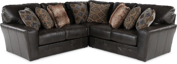 Leather Sectionals Furniture Rc Willey Casual Clic Steel Gray 3 Piece Sectional Sofa Denali