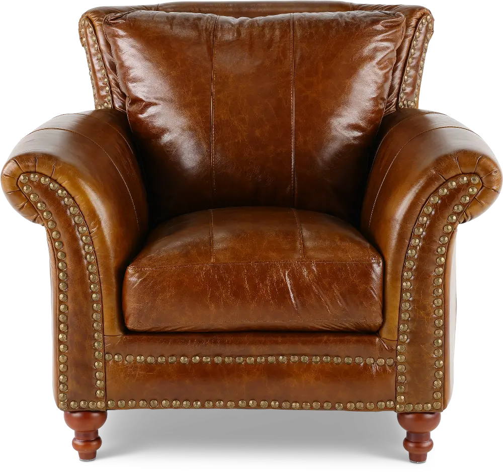 Butler Brown Leather Chair-1