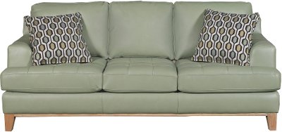 Contemporary Aqua Green Leather Sofa - Interstellar RC Willey Contemporary Aqua Green Leather Sofa - Interstellar - Contemporary Aqua Green Leather Sofa - Interstellar RC Willey