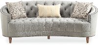 Traditional Gray Curved Sofa Clic Elegance Rc Willey Traditional Gray Curved Sofa Clic Elegance 2
