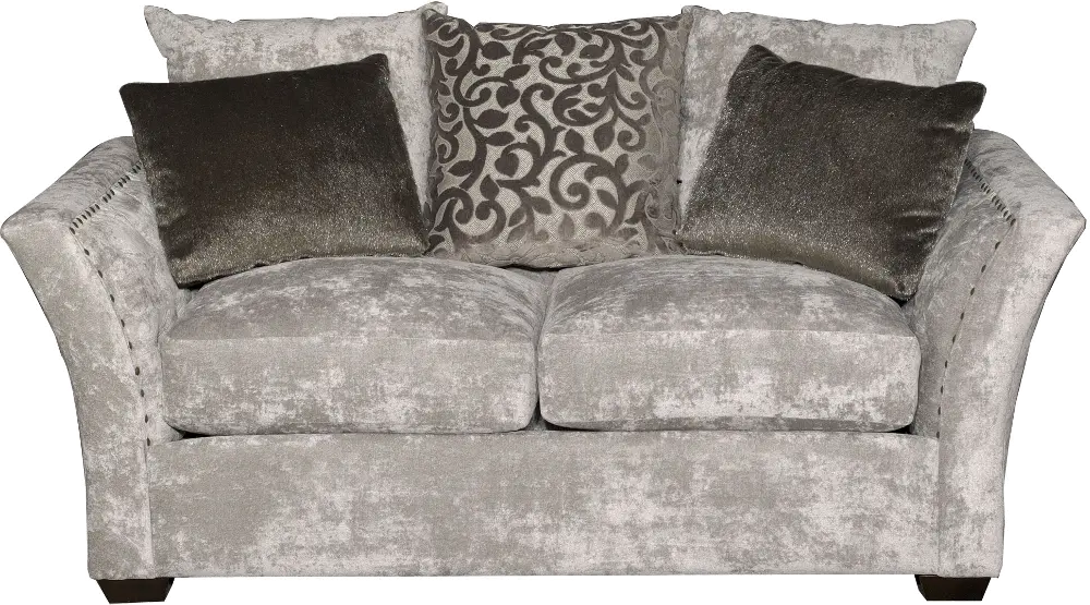 Casual Traditional Gray Loveseat - Winslet-1
