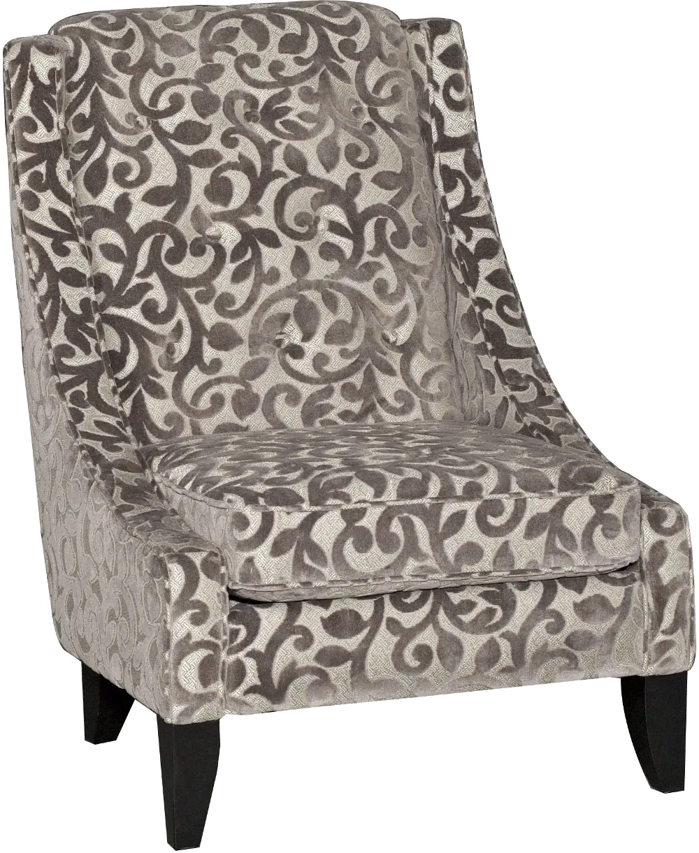 Casual Traditional Vine Taupe Accent Chair - Winslet-1