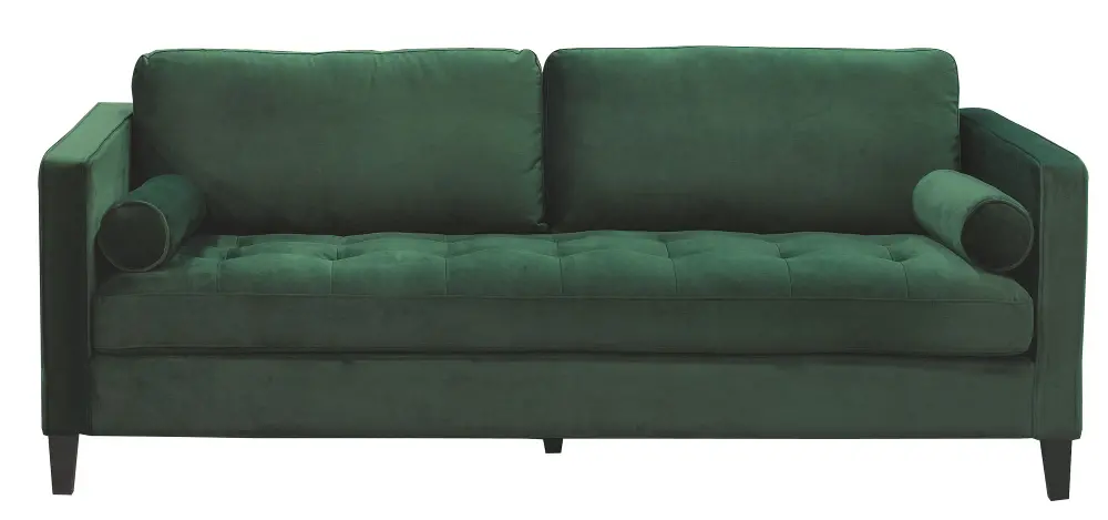 Magnolia Home Furniture Emerald Green Velvet Sofa - Dapper-1