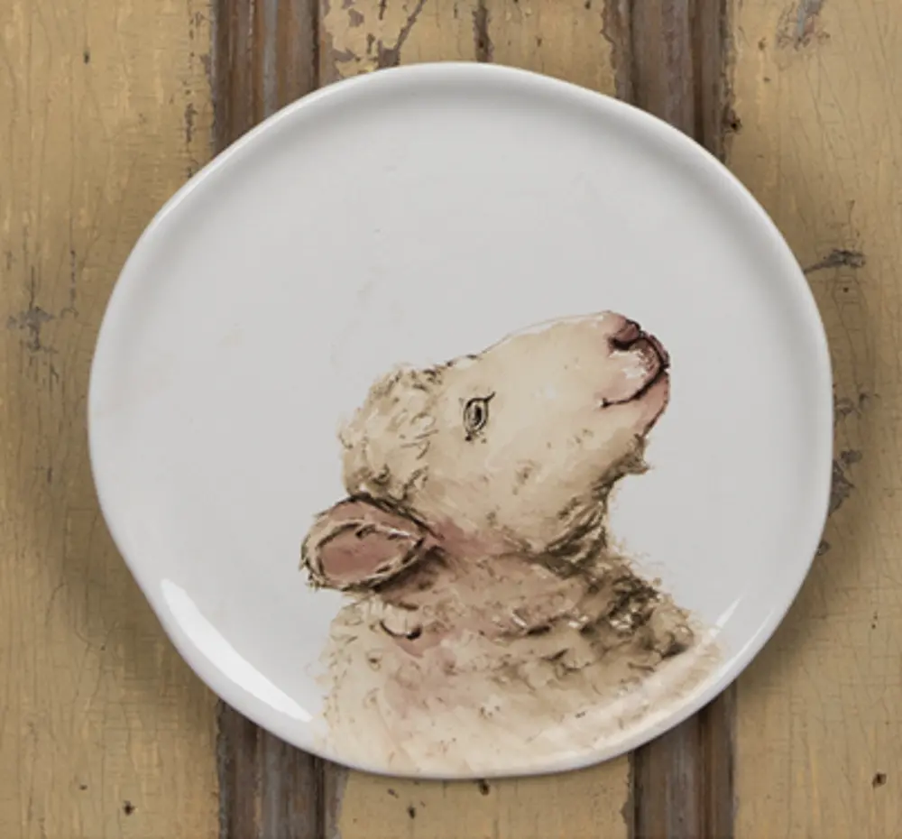 Sheep Bust Dolomite Plate-1