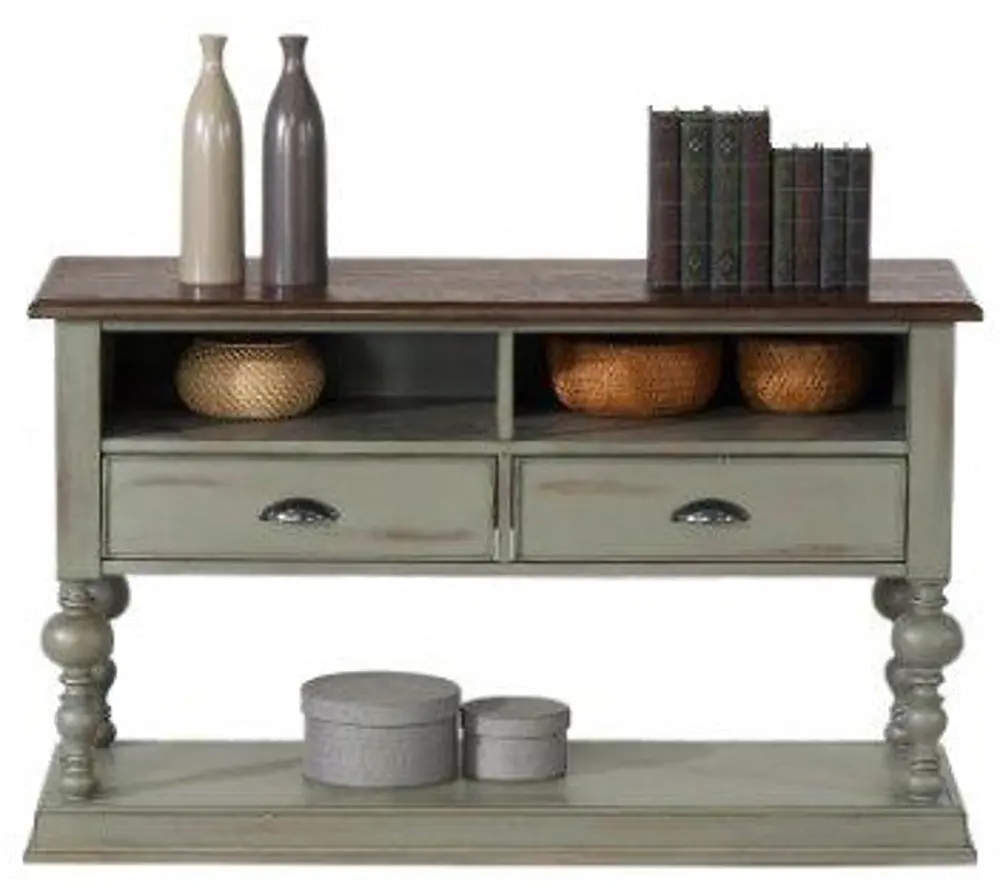 Weathered Gray Sofa Table - Colonnades-1