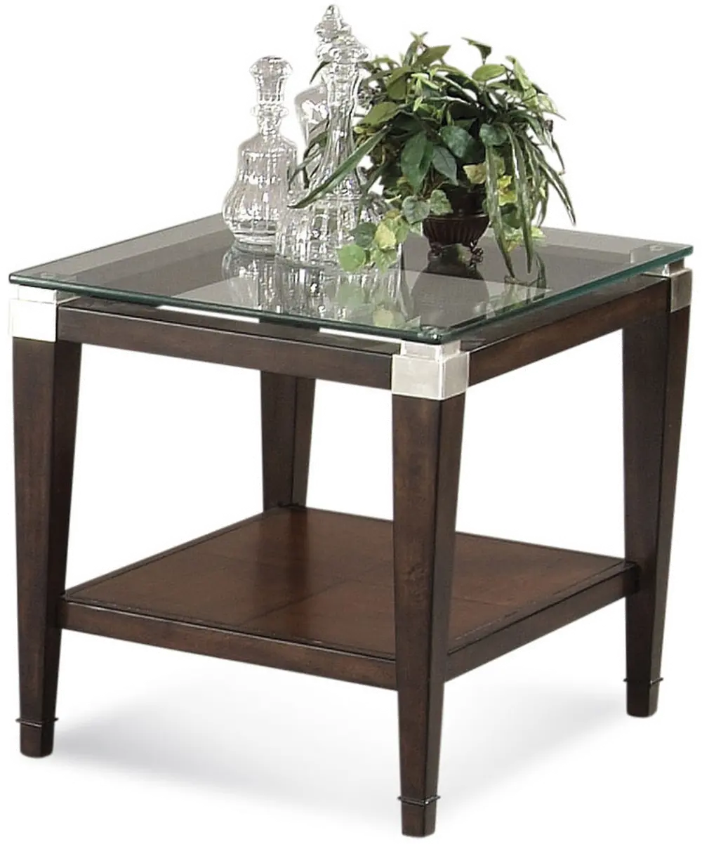 Dunhill Glass Top End Table-1