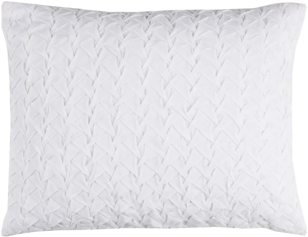 White Standard Sham - Carly Bedding Collection-1