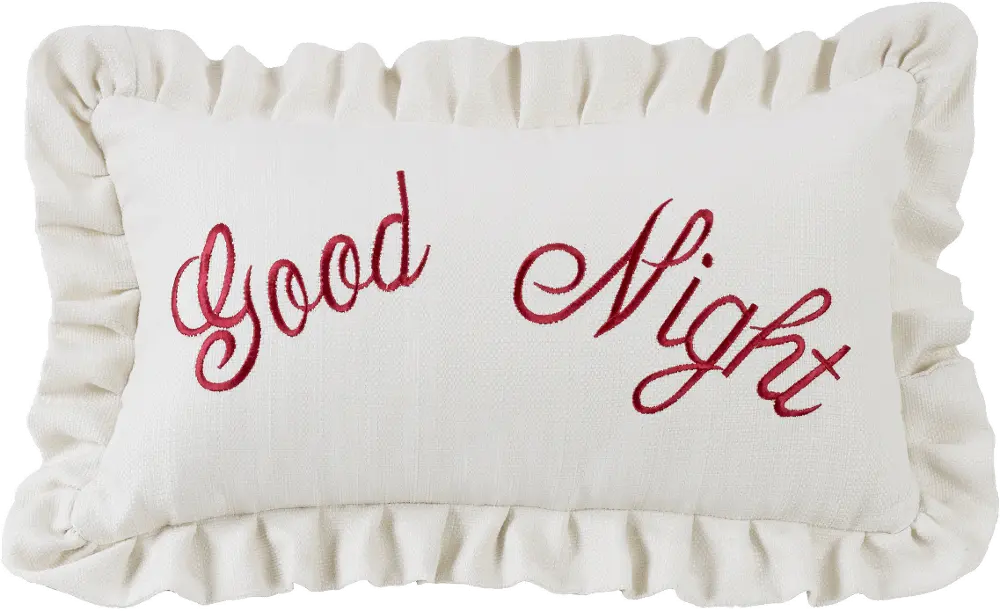 Good Night Embroidery Throw Pillow-1