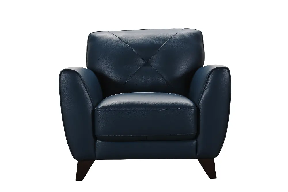 Modern Blue Leather Chair - Colours-1