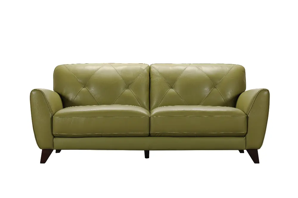 Modern Green Leather Sofa - Colours-1