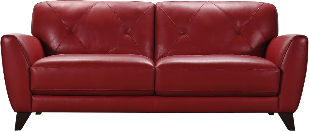 Modern Red Leather Sofa - Colours-1