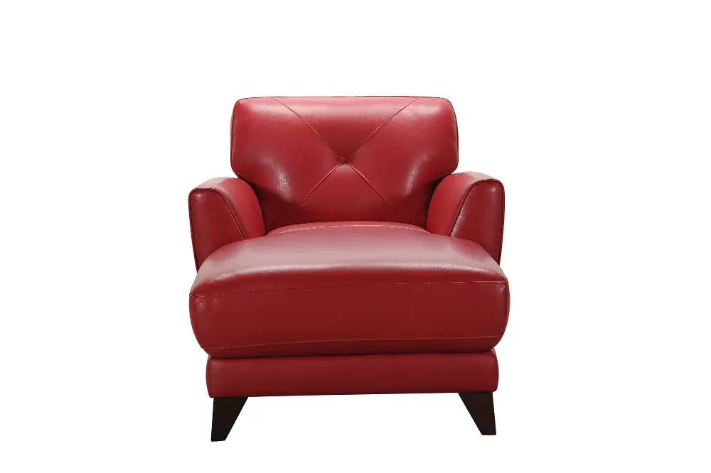 Modern Red Leather Chaise - Colours-1