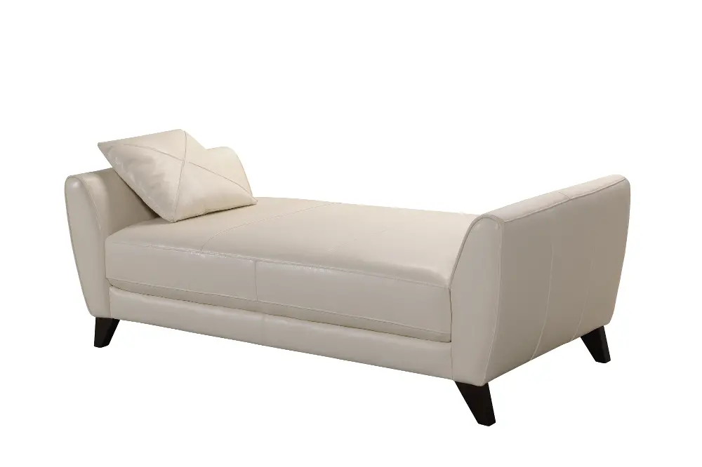 Modern White Leather 2-Arm Bench - Colours-1