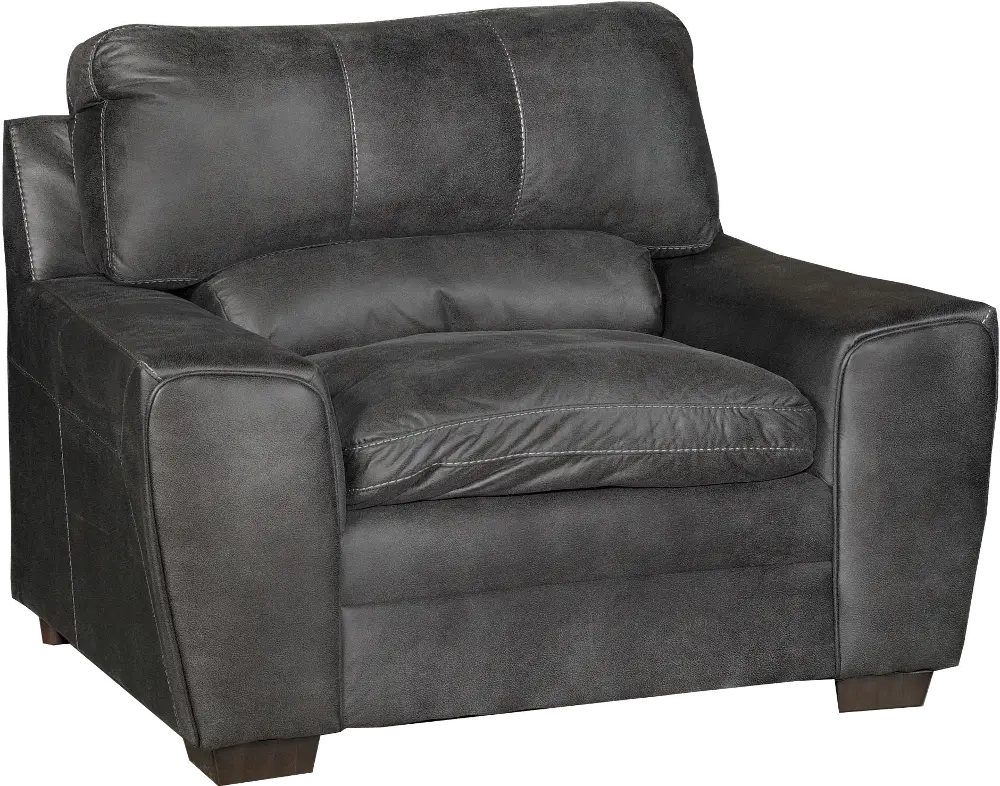 Contemporary Graphite Gray Chair - Caruso-1
