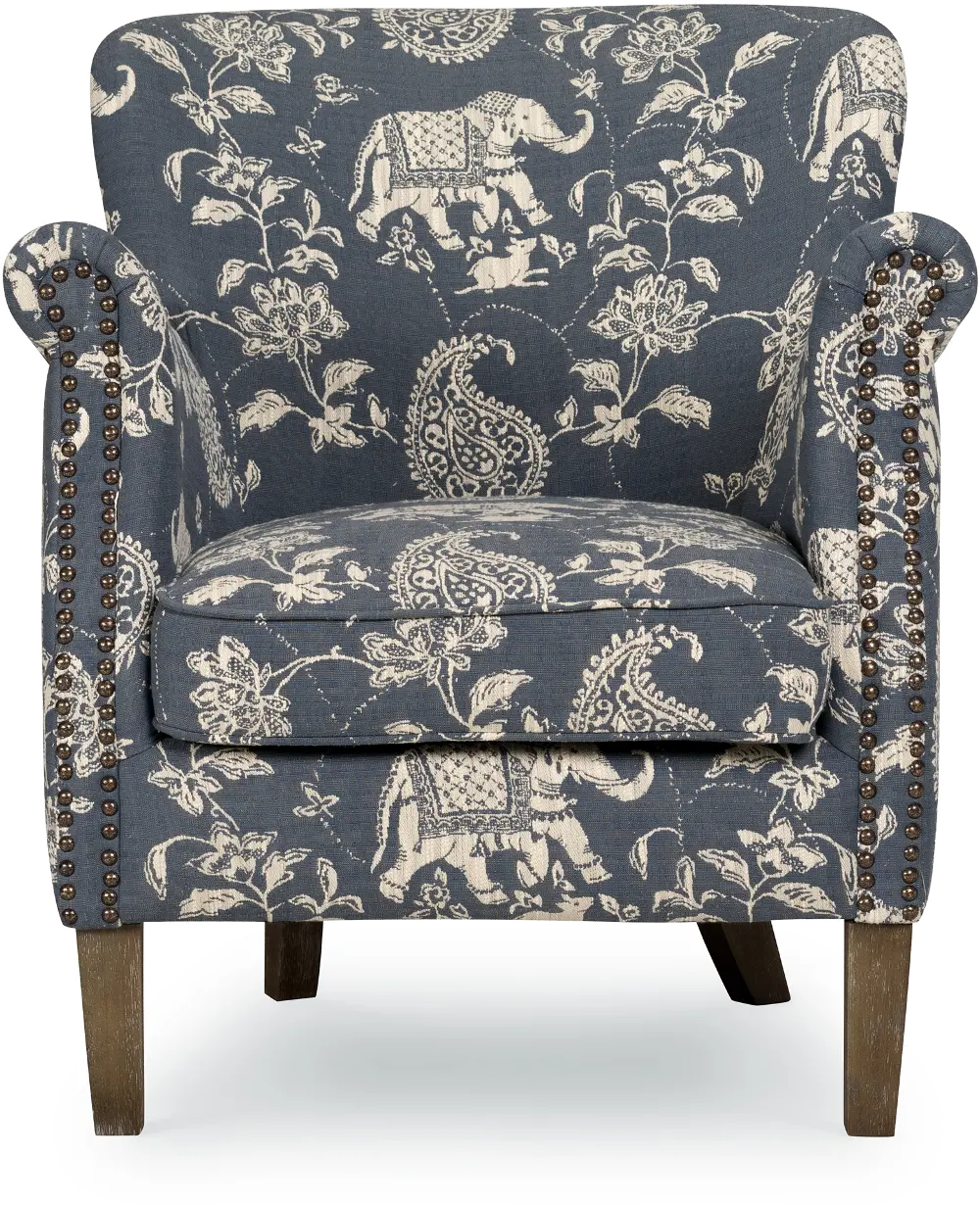 Isabelle Chambray Blue Accent Chair - Sophia-1