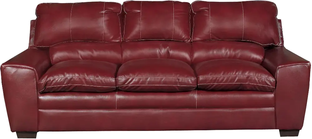 Contemporary Cinnamon Red Sofa - Caruso-1