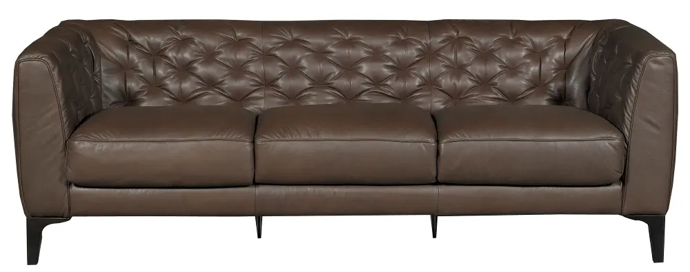 91-B988-064/25TA/SO Modern Classic Brown Leather Sofa - Rodolfo-1