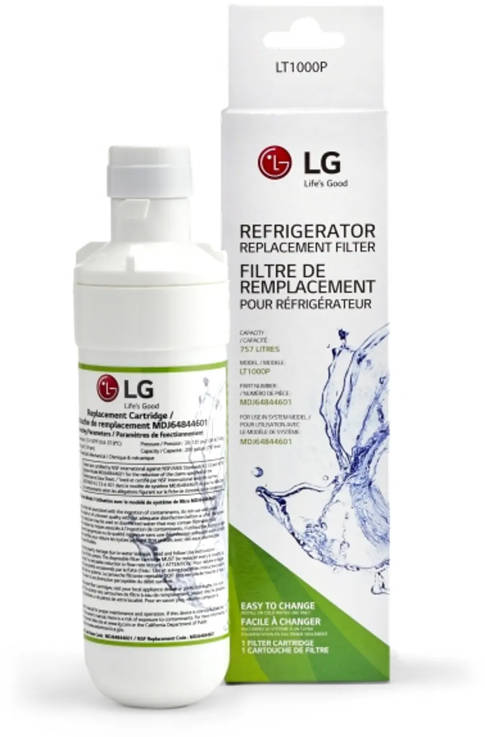 LT1000PC LG Refrigerator 6 month / 200 Gallon Capacity Replacement Refrigerator Water Filter-1