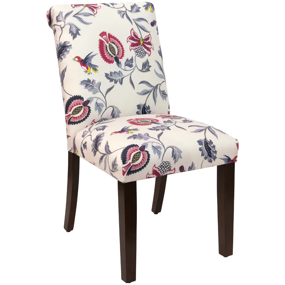 66-6JCBBRGMLTOGA Jacobean Bright Multi Rolled Back Dining Chair-1