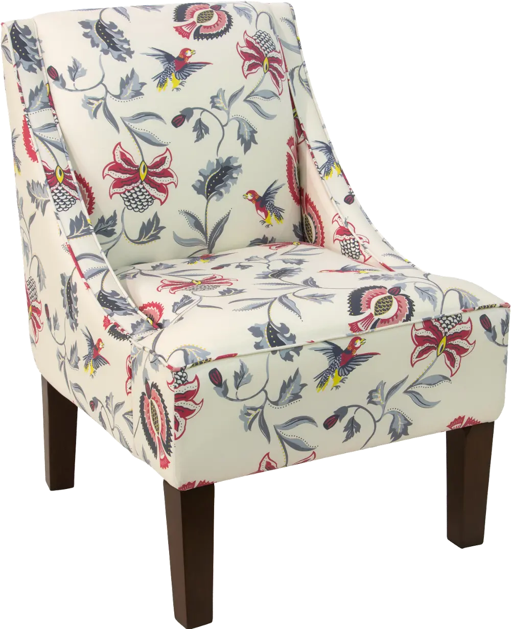 72-1JCBBRGMLTOGA Bright Multi Color Floral Swoop Arm Chair-1