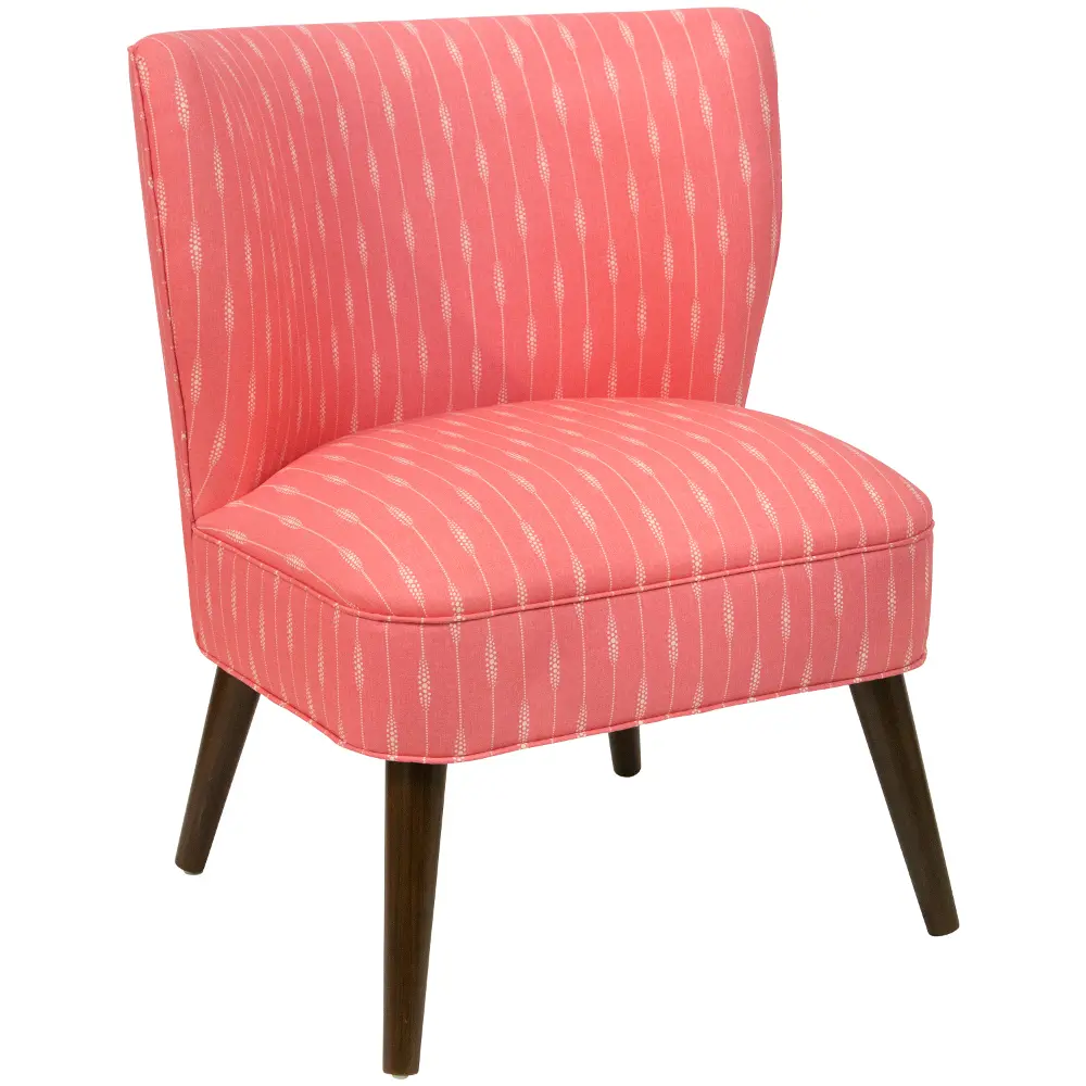 98-1SPRSTRCRLOGA Sprint Stripe Coral Curved Armless Chair-1