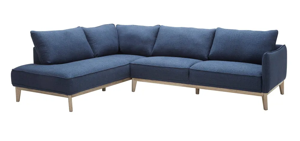 Blue Modern 2 Piece Sectional Sofa - Flanigan-1