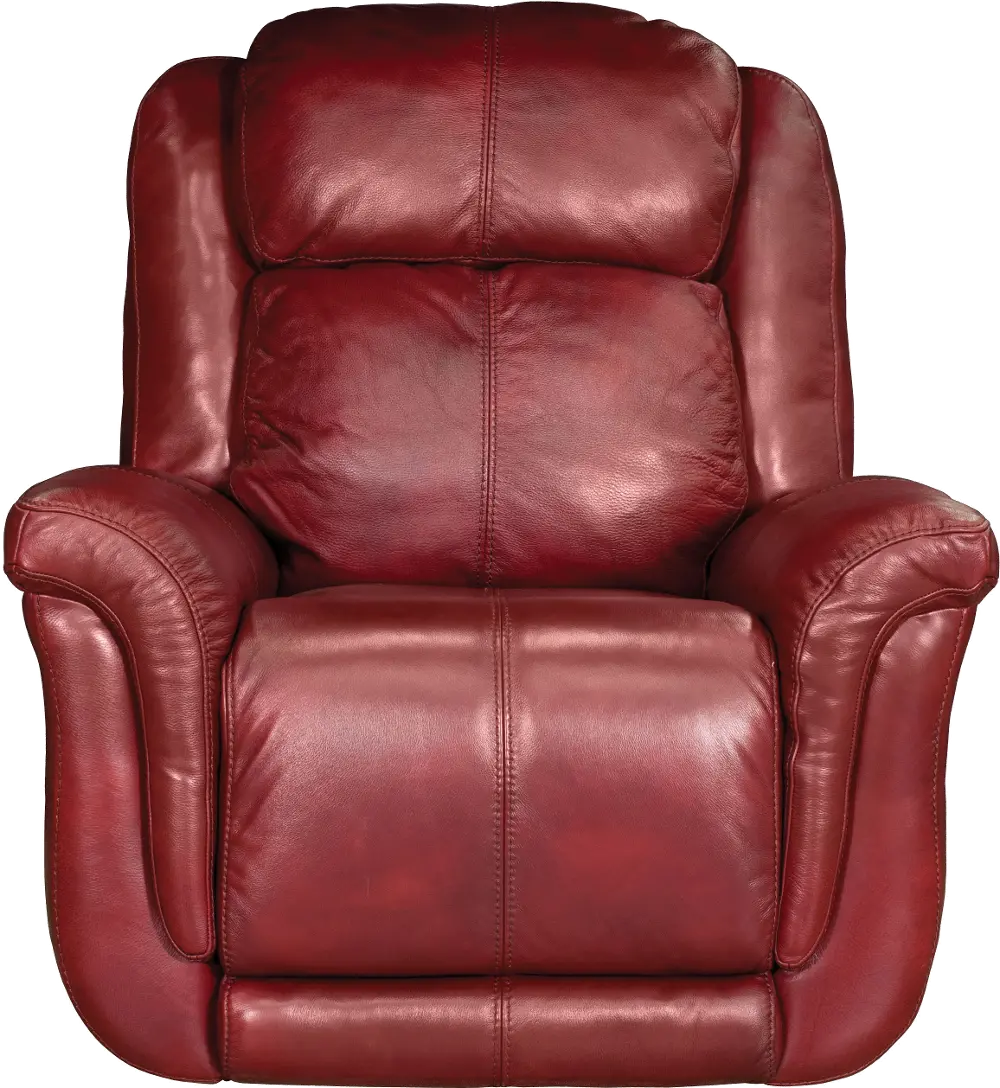 Red Leather-Match Power Glider Recliner - Brookings -1