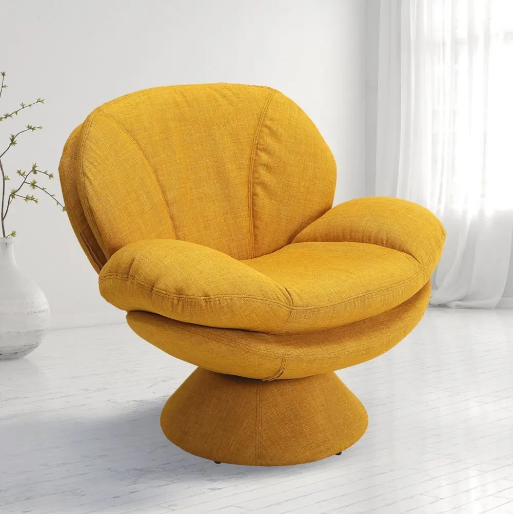Rio Straw Yellow Pub Accent Chair - Comfort Chair -1